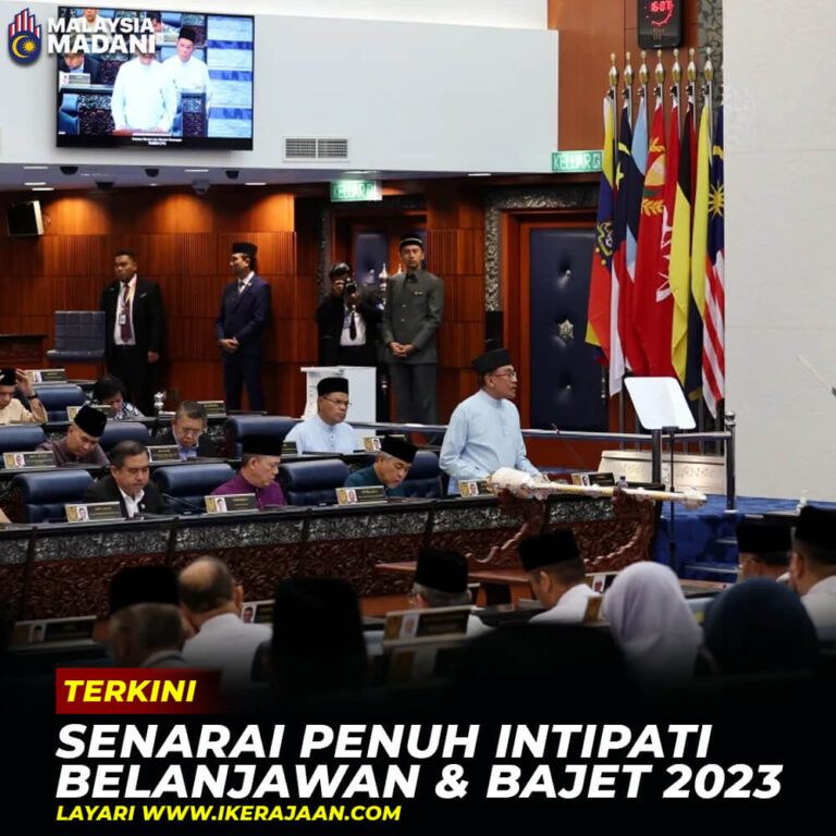 RASMI : Senarai Penuh Intipati Belanjawan & Bajet Tahun 2023