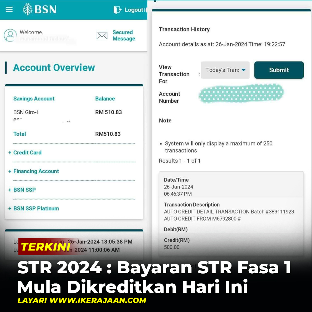 STR 2024 : Bayaran STR