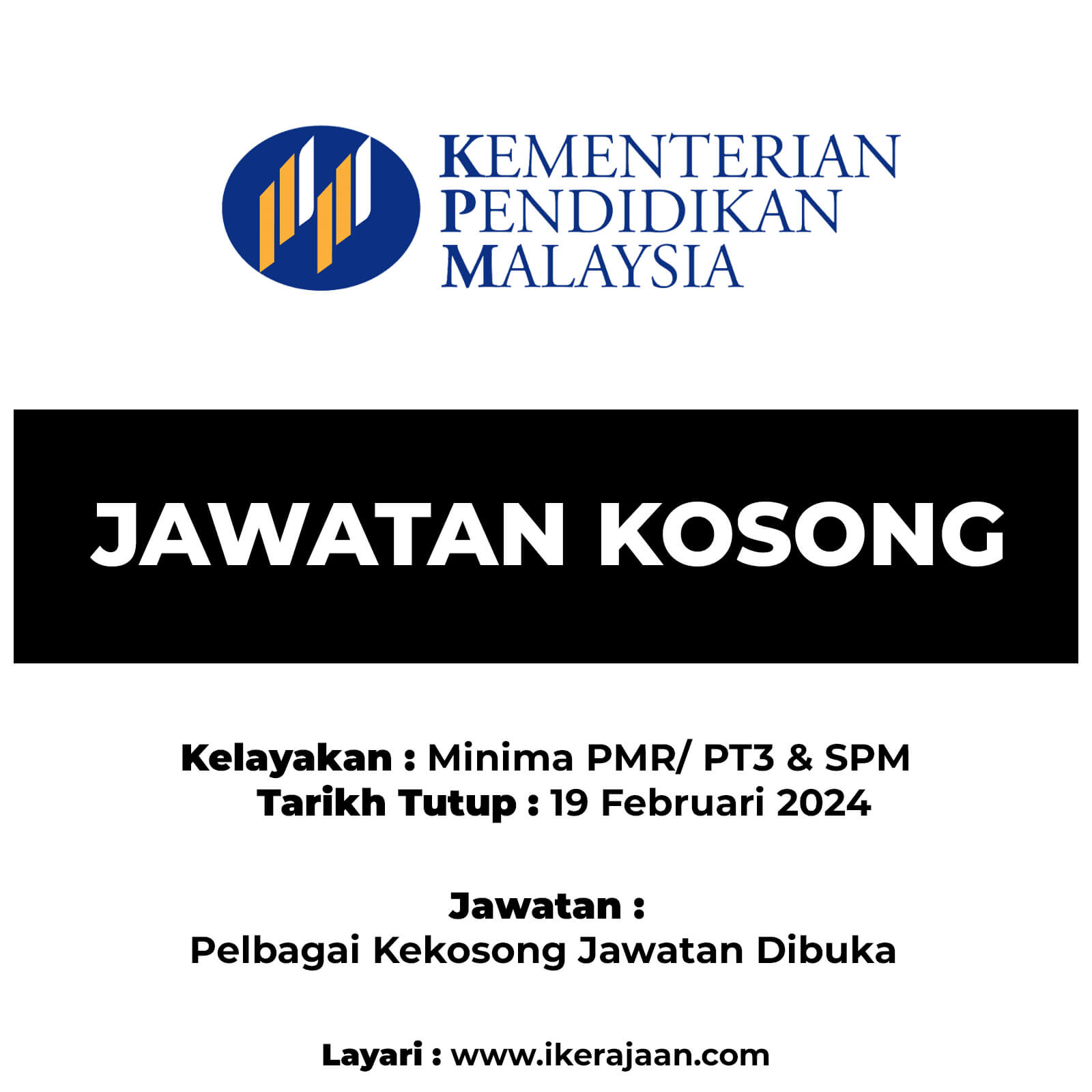 Jawatan Kosong KPM