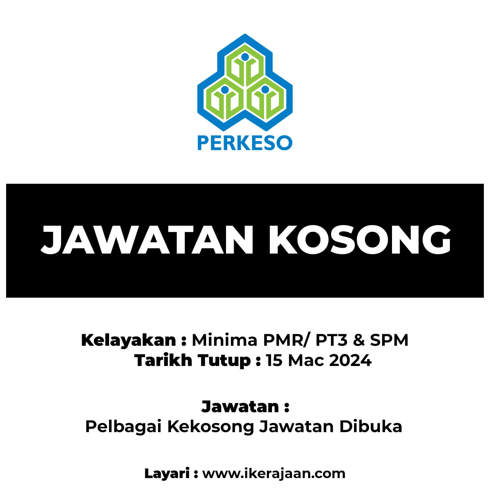 Jawatan Kosong PERKESO 2024