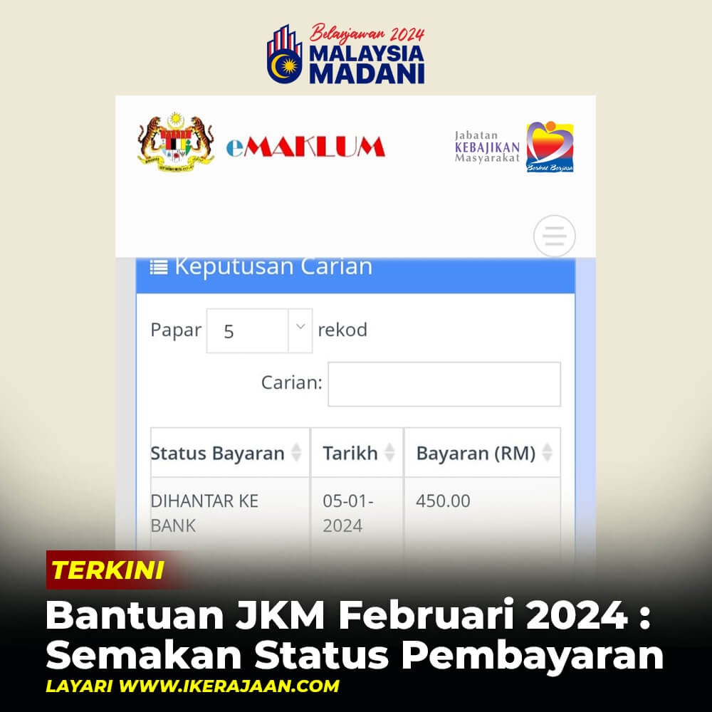 Bantuan JKM Februari 2024