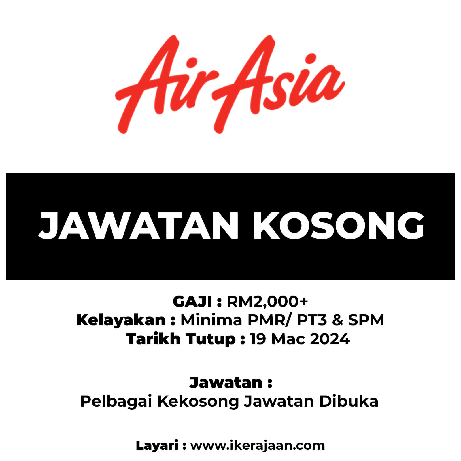 Jawatan Kosong Air Asia