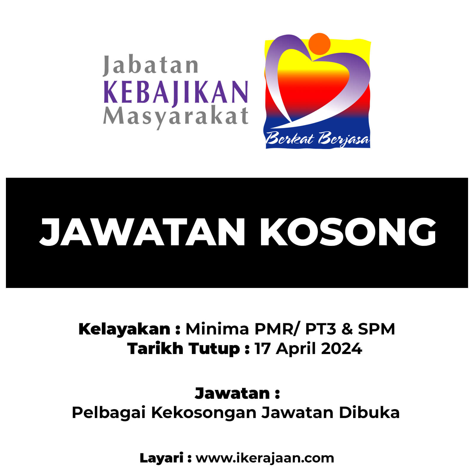 Jawatan Kosong JKM 2024