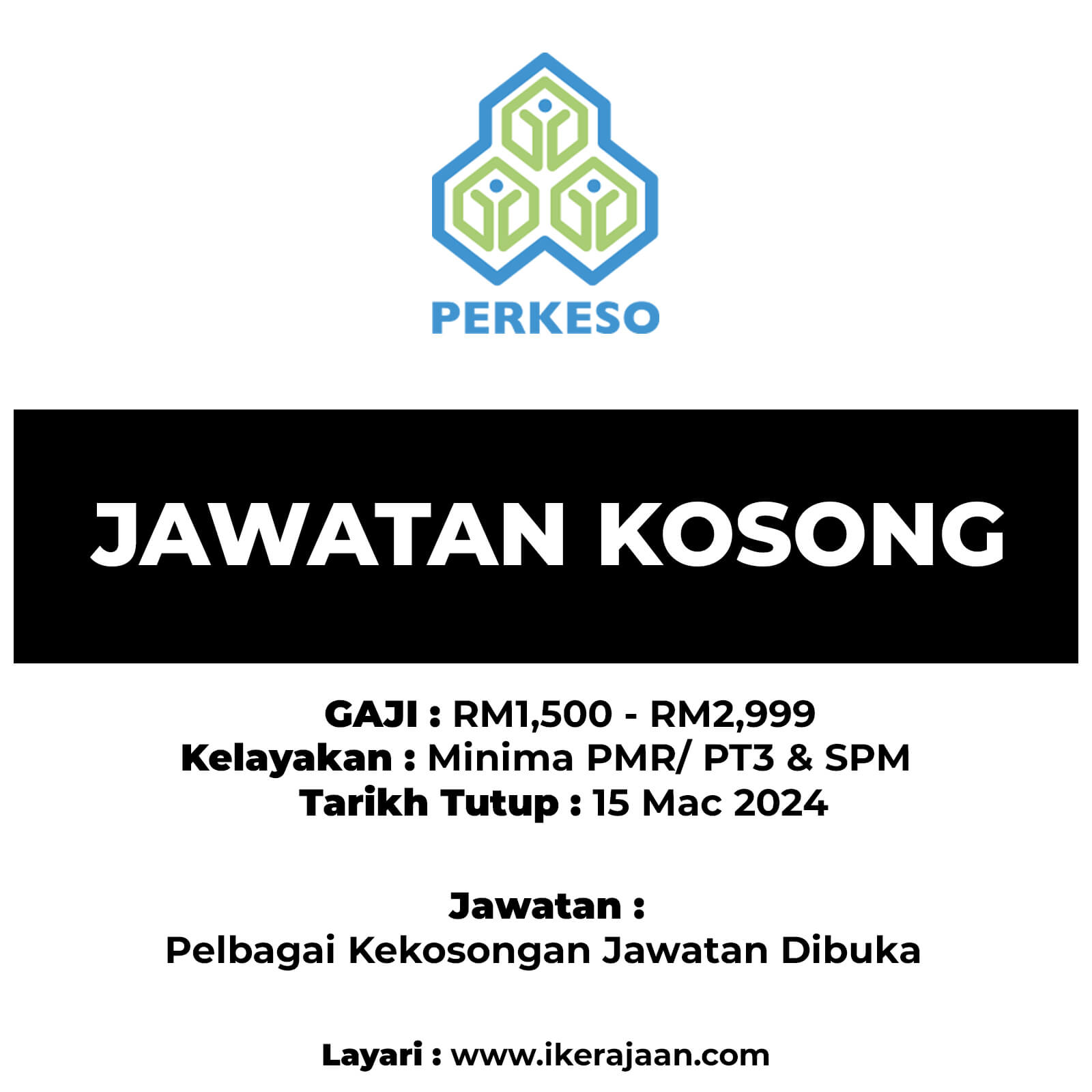 Jawatan Kosong 2024 PERKESO