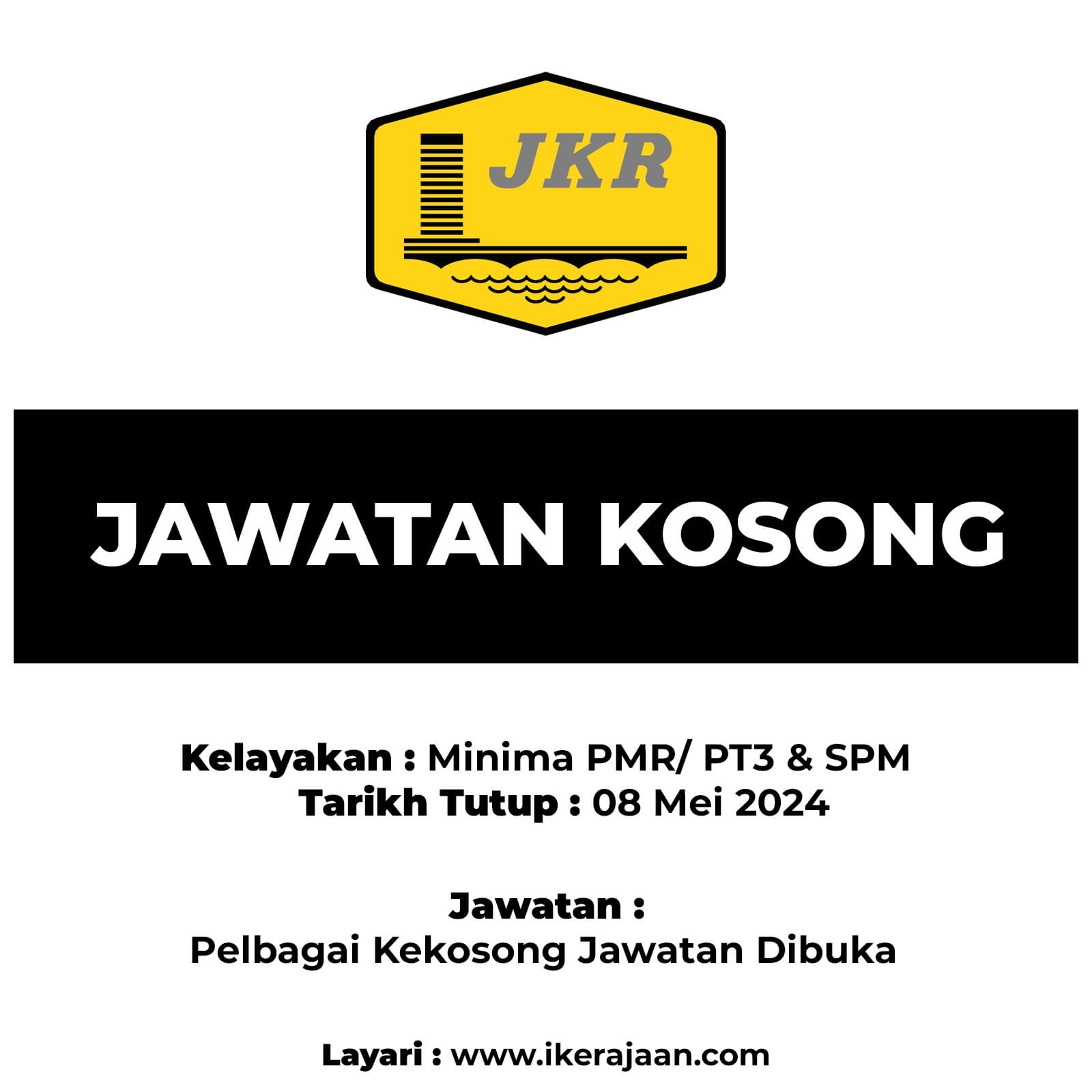 Jawatan Kosong 2024 JKR