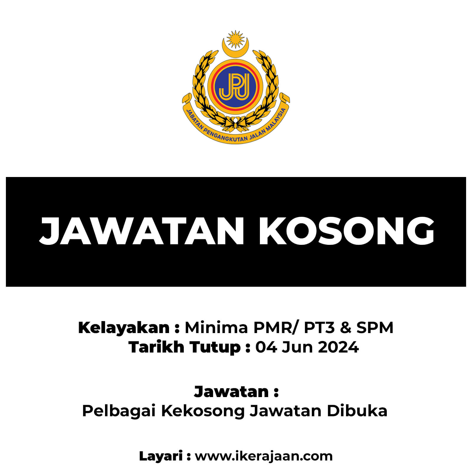 Jawatan Kosong JPJ 2024