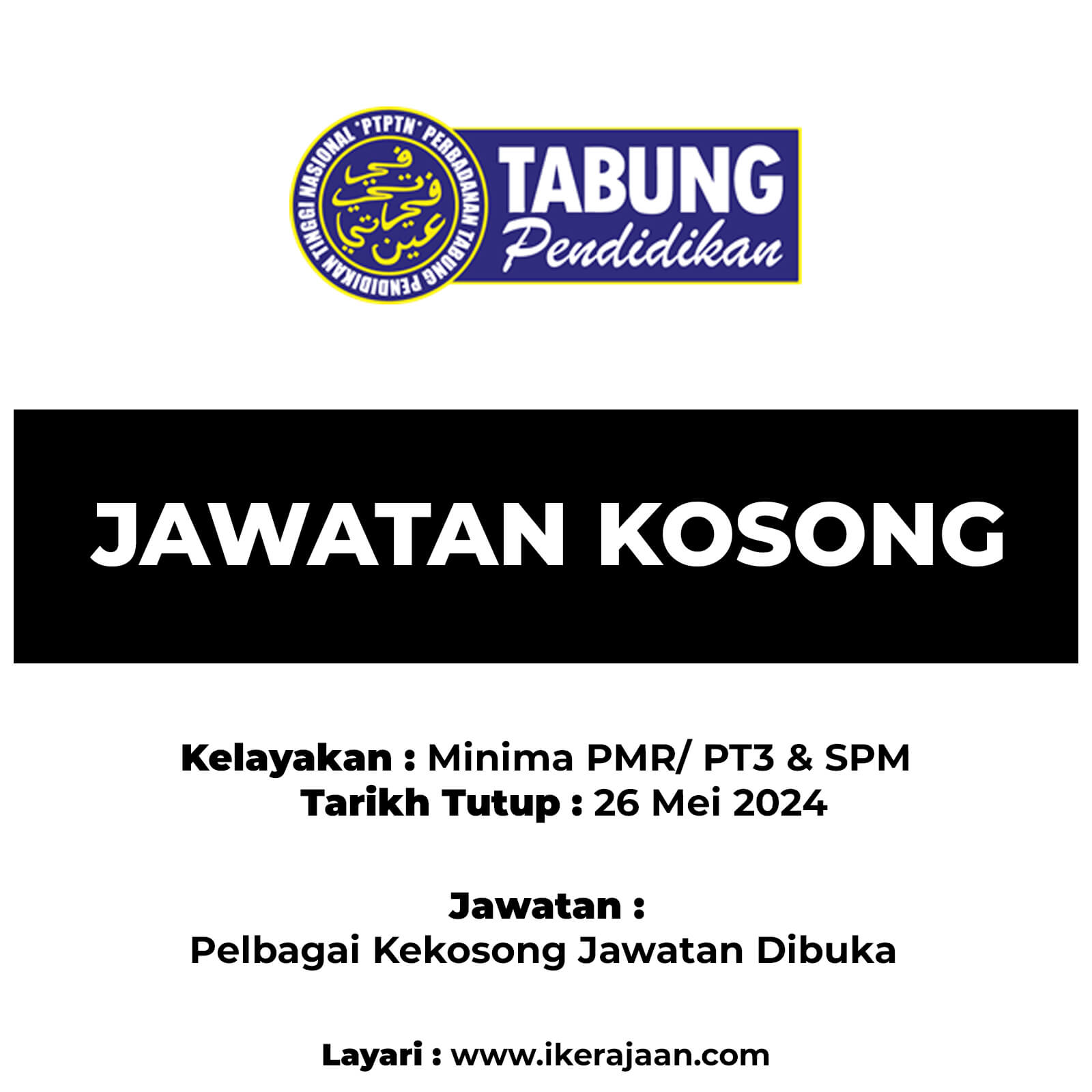 Jawatan Kosong PTPTN 2024