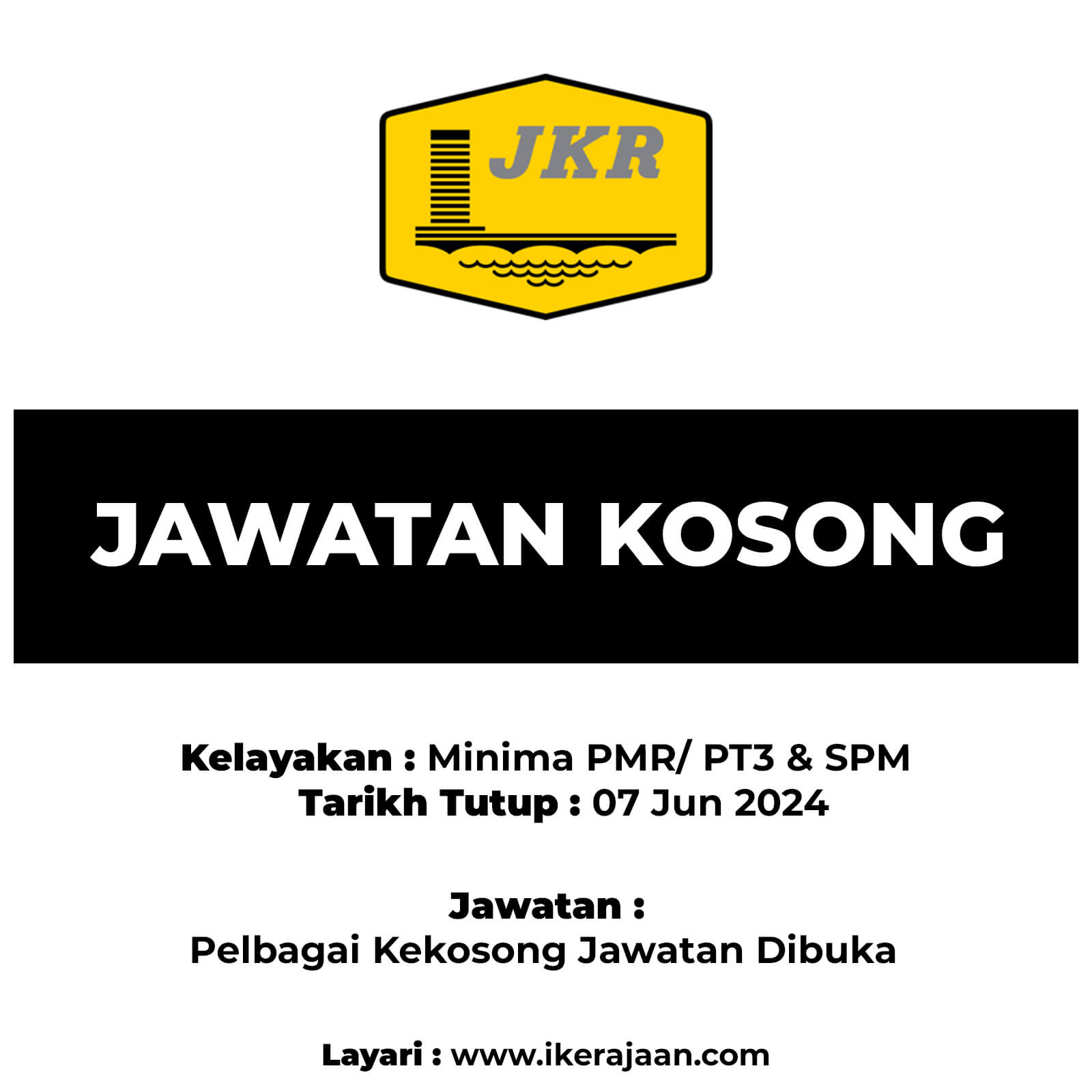 Jawatan Kosong JKR 2024