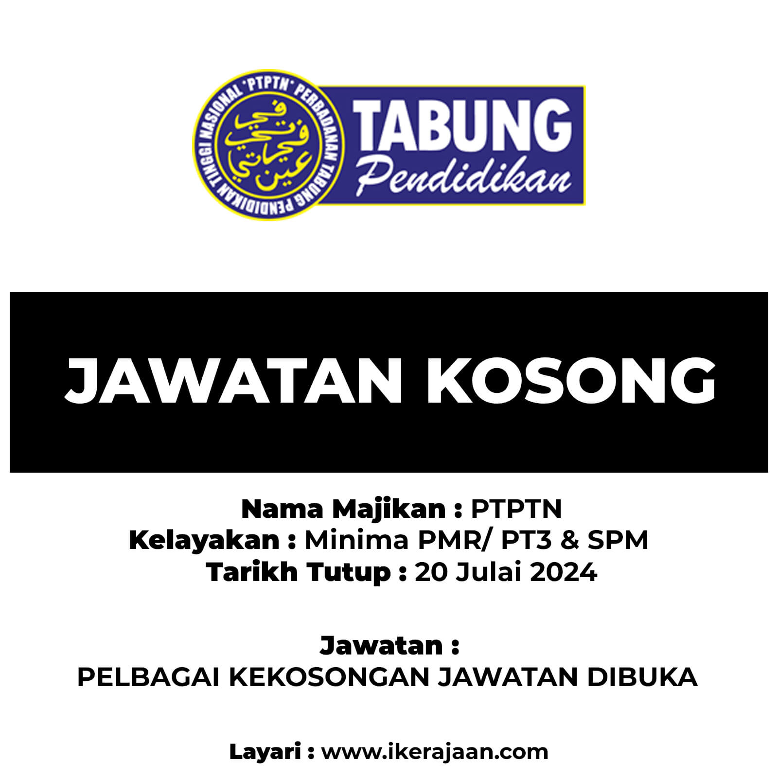 Jawatan Kosong Perbadanan Tabung