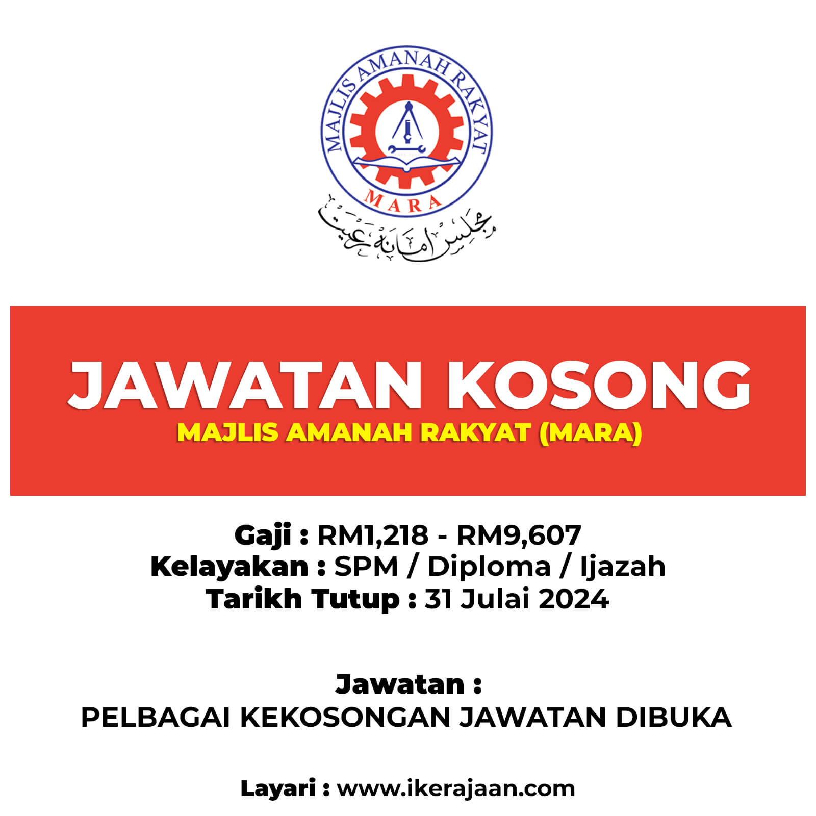 Jawatan Kosong MARA :