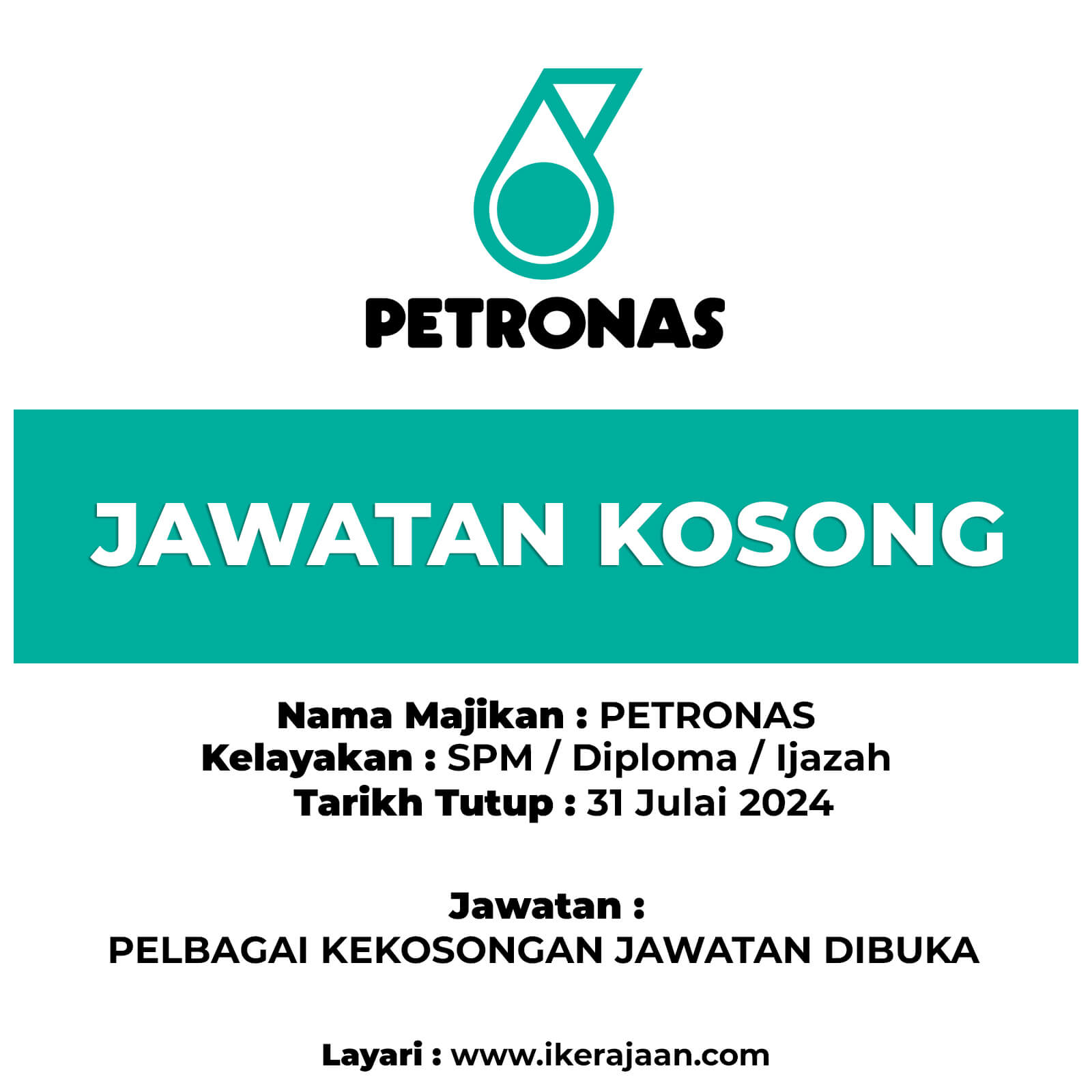 Jawatan Kosong Terkini Petroliam