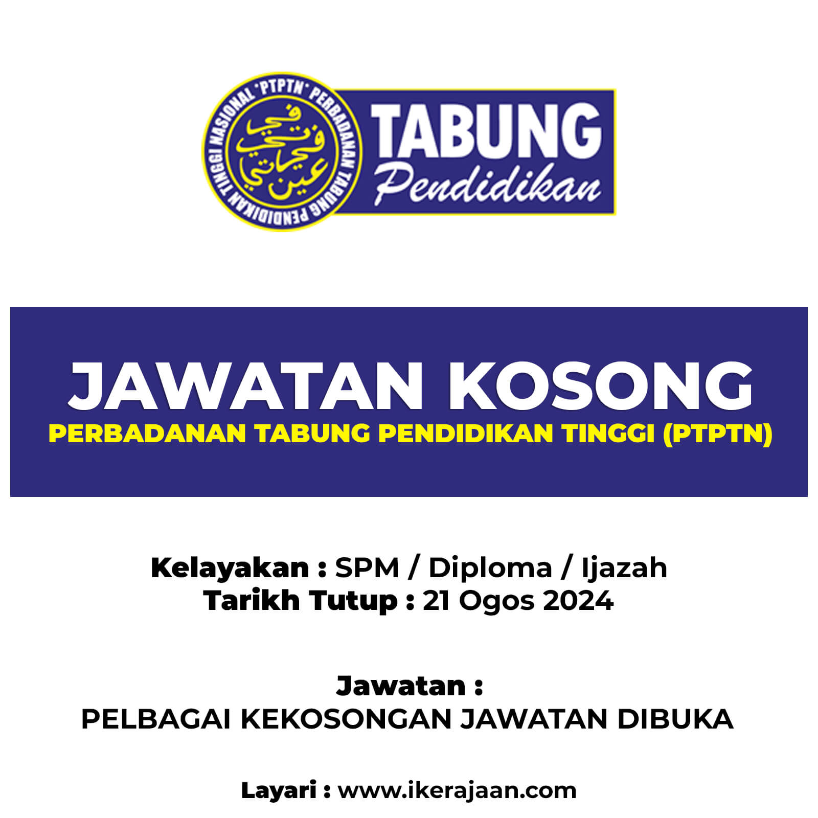 Jawatan Kosong PTPTN :