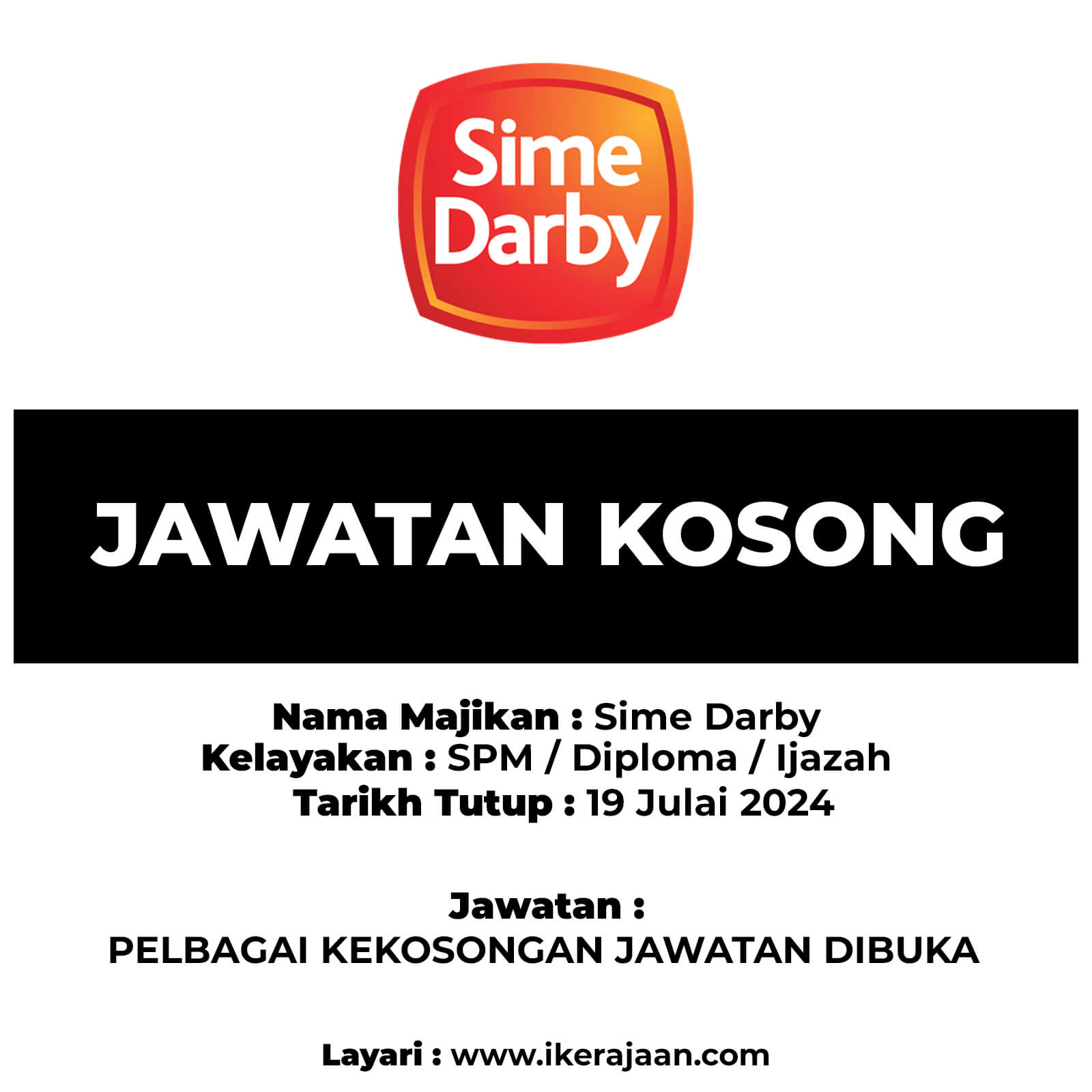 Jawatan Kosong Sime Darby