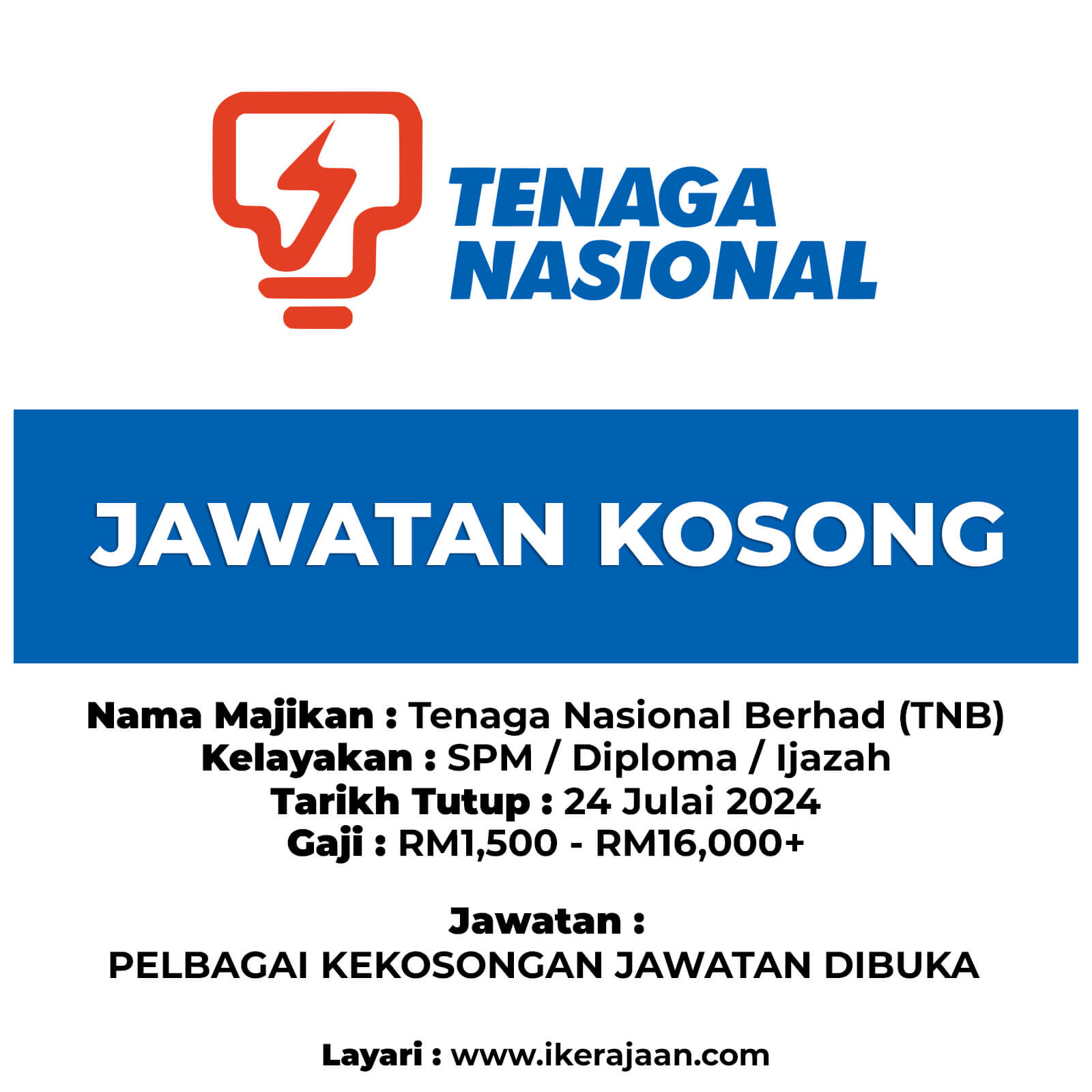 Jawatan Kosong Tenaga