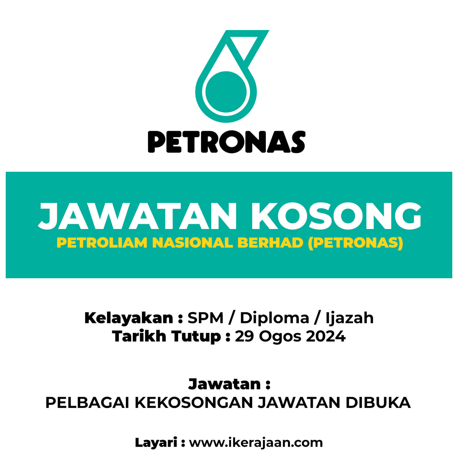 Jawatan Kosong 2024 PETRONAS