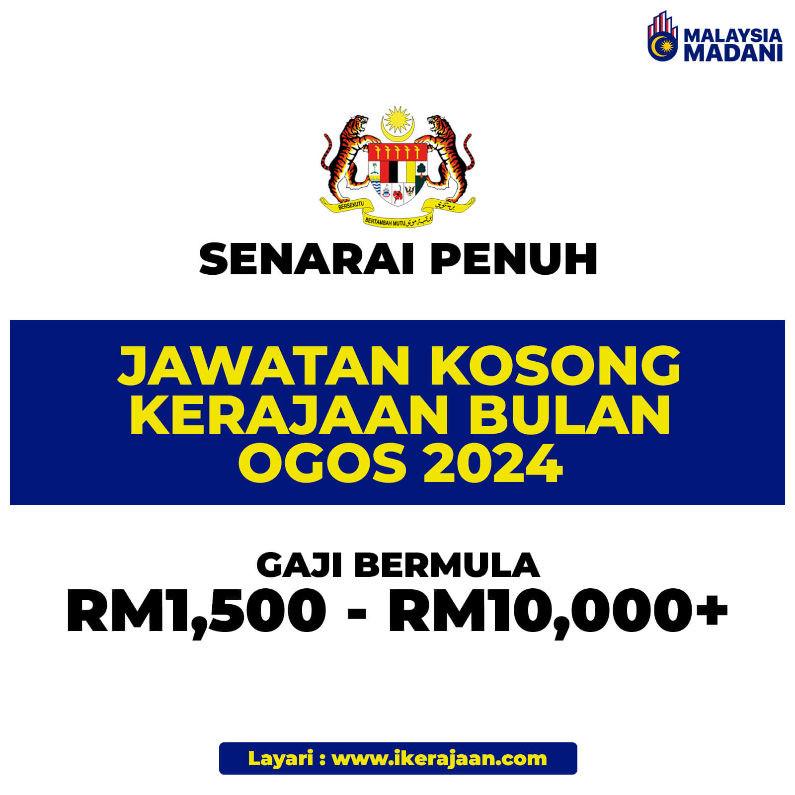 Senarai Penuh Jawatan Kosong