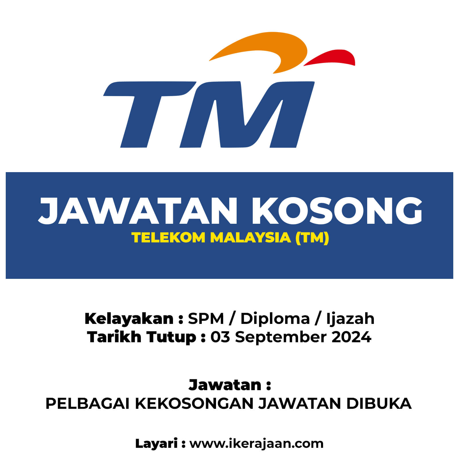 Jawatan Terkini Telekom Malaysia