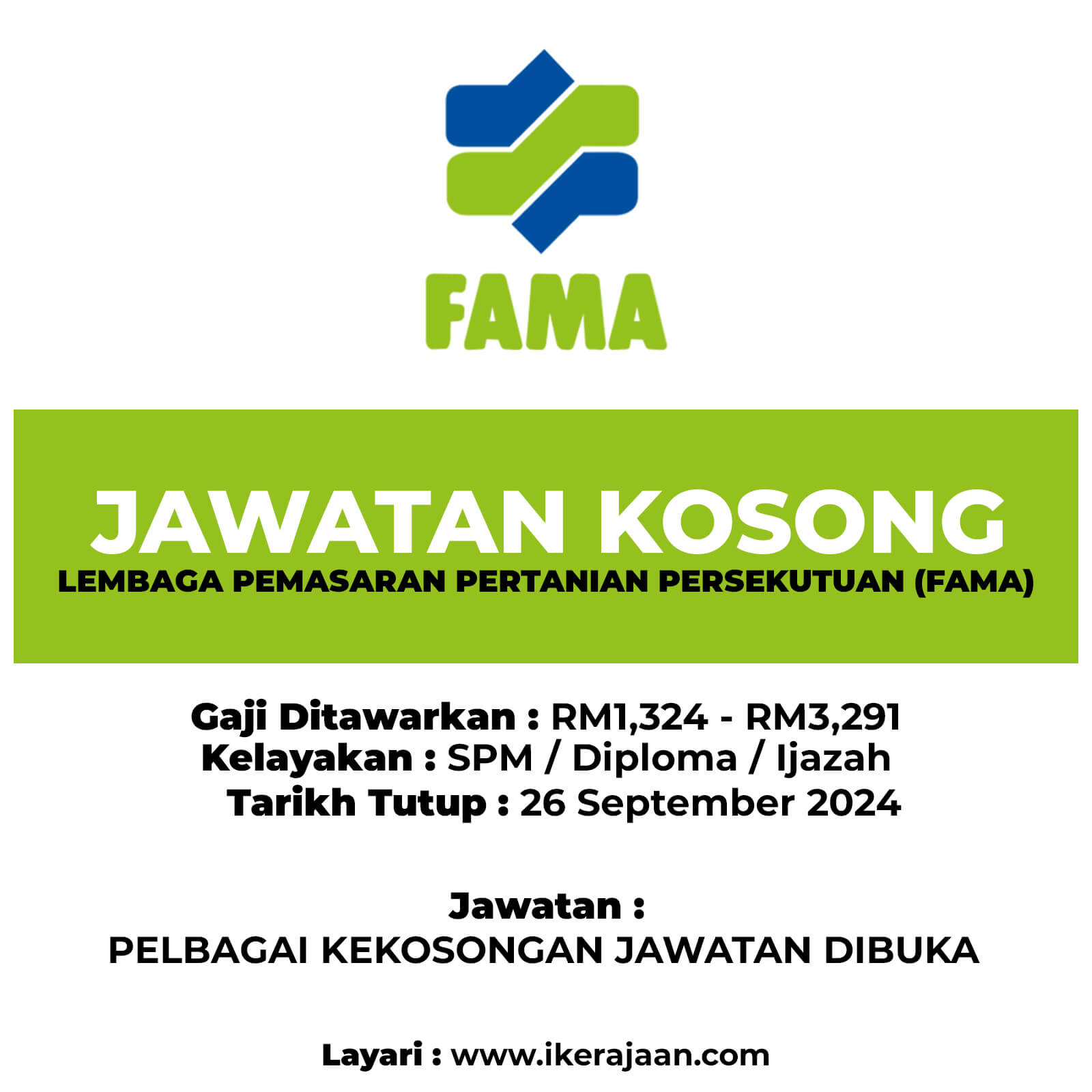 Jawatan Kosong FAMA 2024