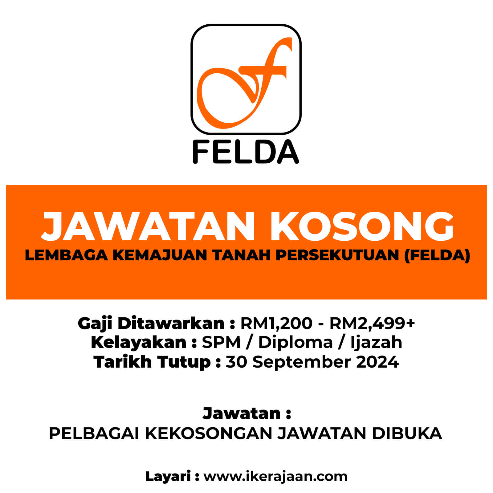 Jawatan Kosong FELDA