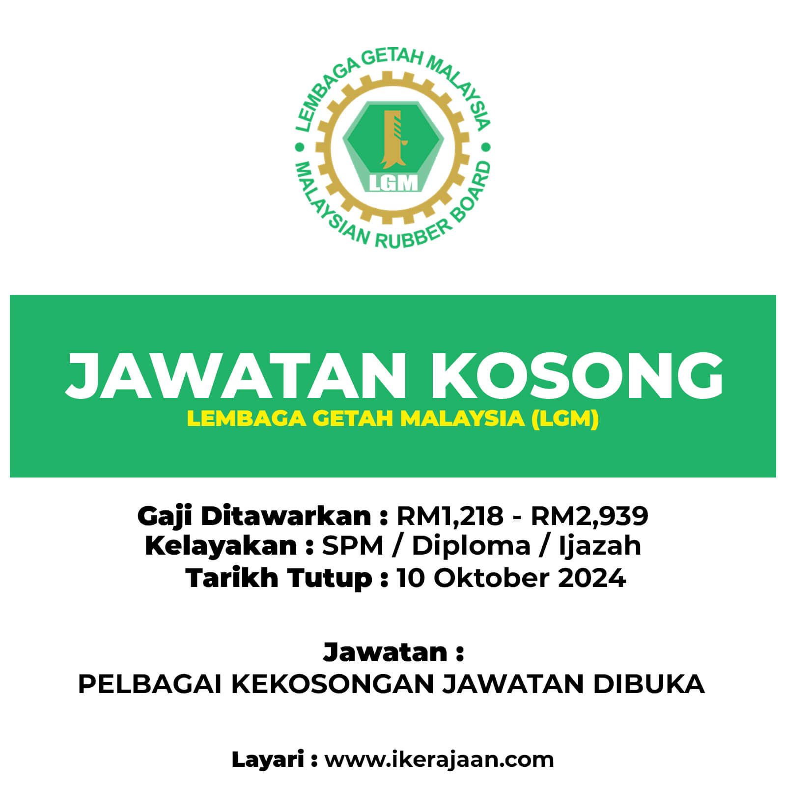 Jawatan Kosong Terkini LGM