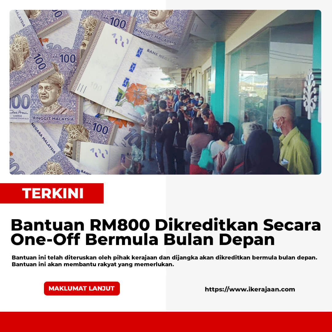 Bantuan RM800 Dikreditkan