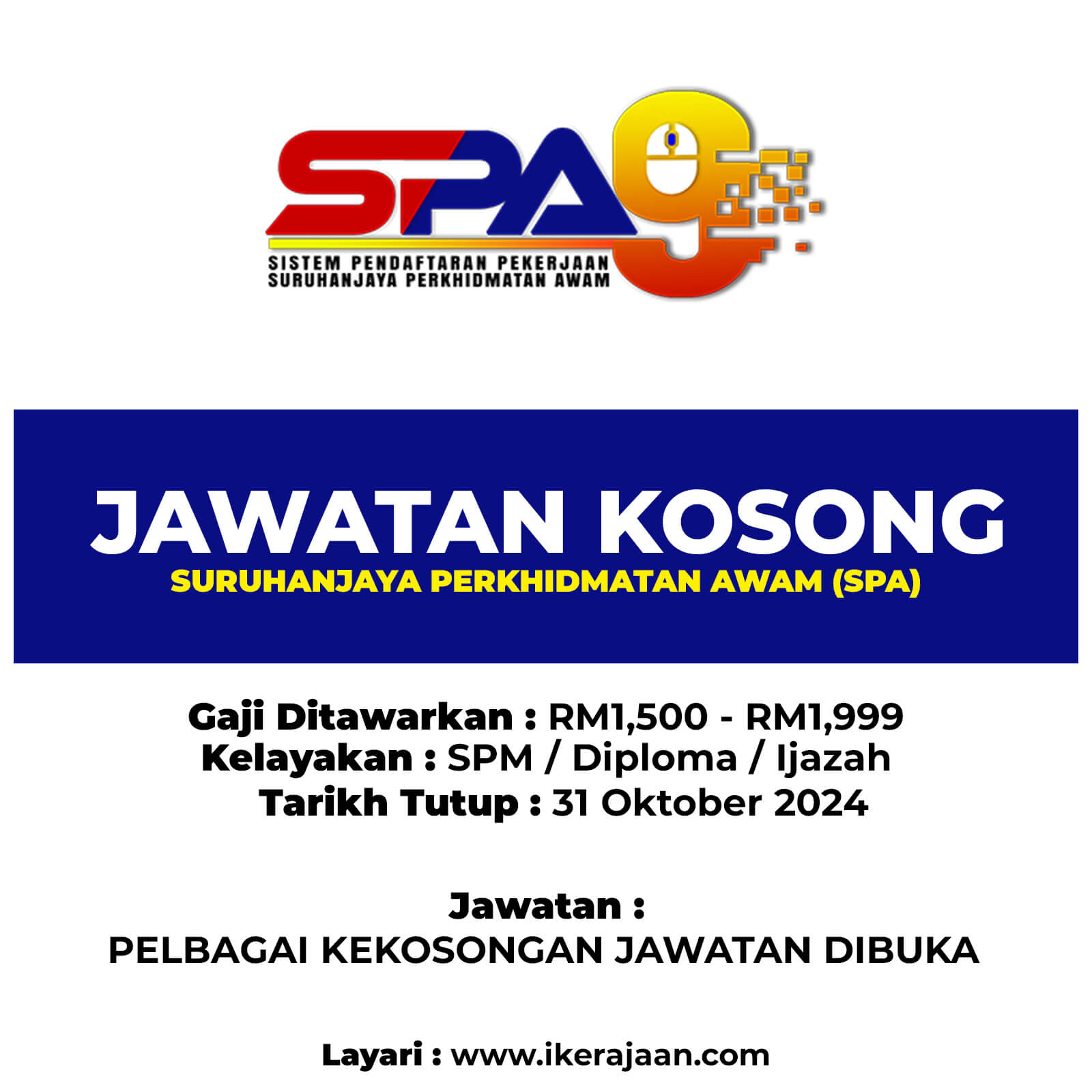 Jawatan Terkini SPA Malaysia