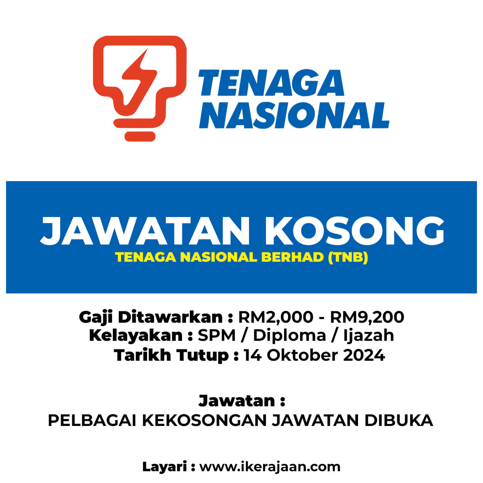 Jawatan Terkini TNB 2024