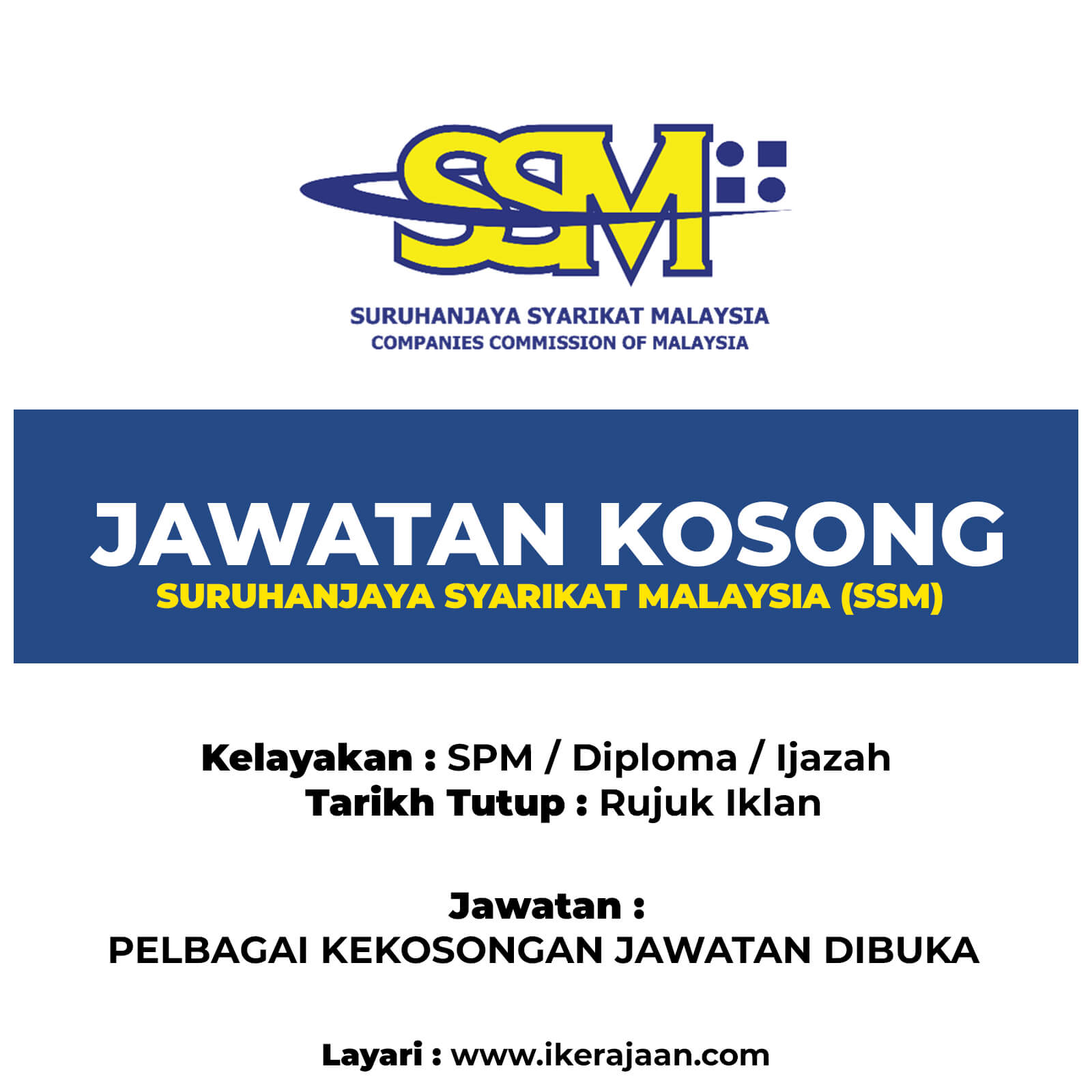 Jawatan Kosong Suruhanjaya Syarikat