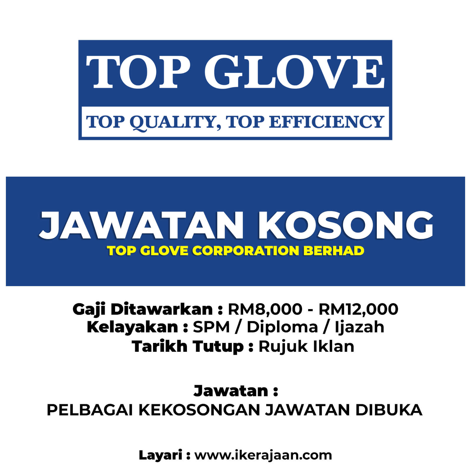 Jawatan Kosong Top Glove