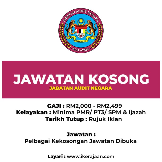 Jawatan Kosong Jabatan Audit