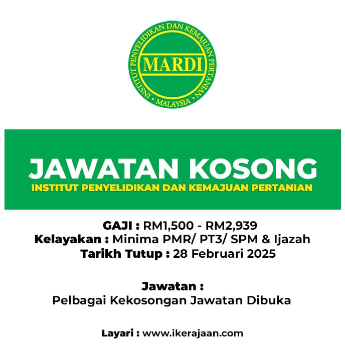 Jawatan Kosong Semasa MARDI