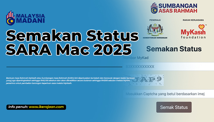 Semakan SARA Mac 2025